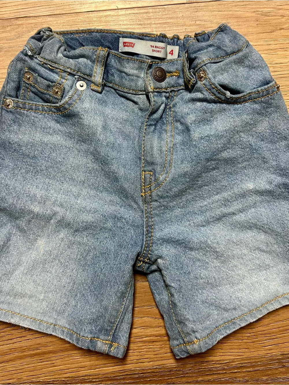 Levi's girls Light Blue Elastic Waist Denim Shorts